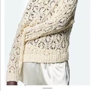 Zara ,crochet knit sweater